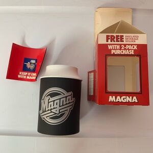 vintage 1989 Magna insulated beverage holder NIB promotional item, 2 part item